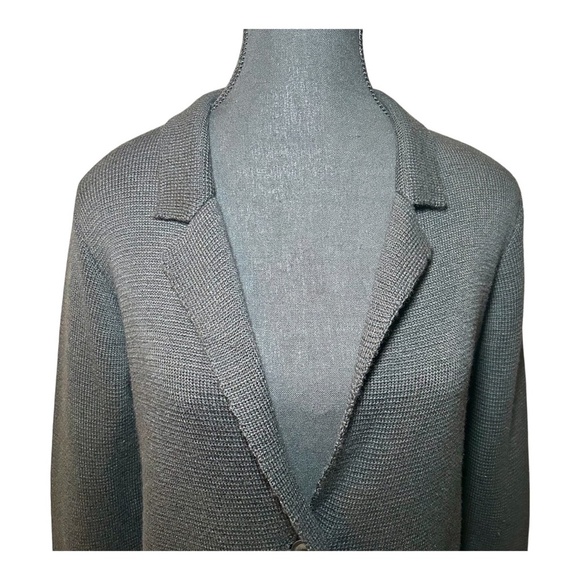 Cocogio Italian Merino Wool Women's Long Sleeve, Long Flow Sweater, Black Size S - Picture 7 of 7